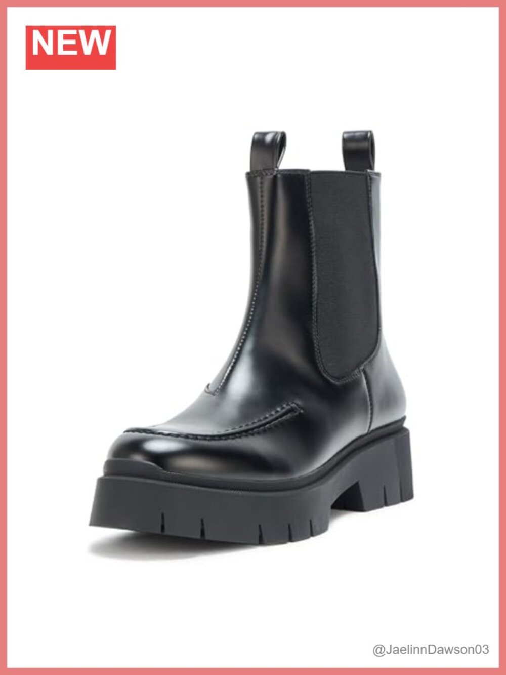 Hugo Women's Leon Chelsea Boot PU Slip-On Water Resistant Platform Heel